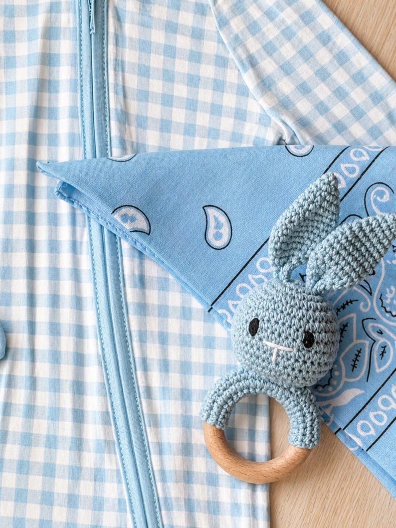 Baby boy bunny bandana set